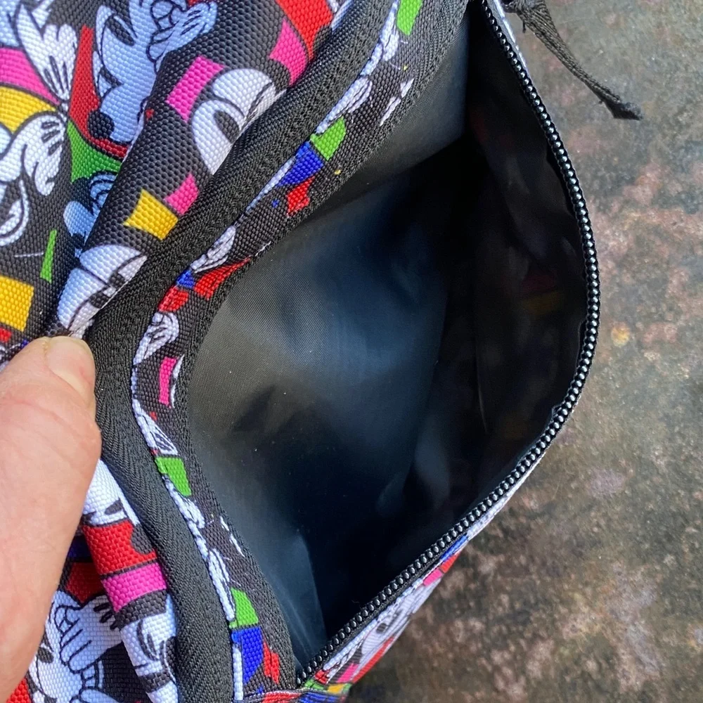 Disney Mickey & Co. Color Block Mickey Selfies Graphic Print Fanny Pack Bag. NWT